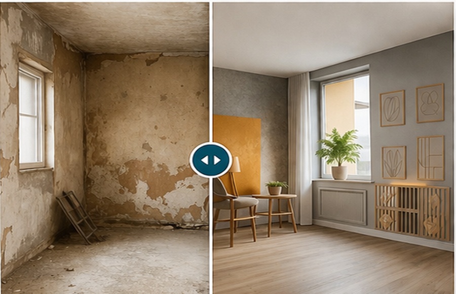 Renovierung im Bestand mit Vorher-Nachher-Charakter